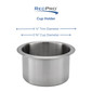 Furniture Replacement 12" Console Large Cup Holders in Chrome 2 Pack
