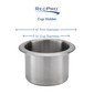 Furniture Replacement 9" Console Small Cup Holders in Chrome 2 Pack 