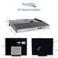 RV Stove Vented Range Hood 22" Low Profile Stainless