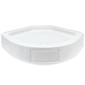 RV Shower Pan 34 ¾" x 34 ¾" x 9 ½" Corner Drain in White