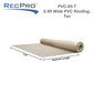 9.5' Wide PVC RV Rubber Roof Kit in Tan Measurements