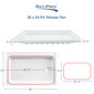 RV Shower Pan 36" x 24" x 5" Left Drain in White