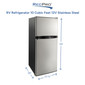 RV Refrigerator 10 Cubic Feet 12V Stainless Steel