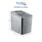 RV portable ice maker measurements.