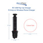 RV USB-A Pop-Up Charger 15 Amp w/ Wireless Phone Charger