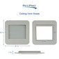 RV Ceiling Vent Cover 14" x 14"