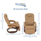 RecPro Nash 28" RV Euro Chair Recliner Modern RV Furniture Design