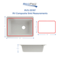 RV Composite Sink 25" x 19" Single Basin Sink