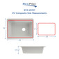 RV Composite Sink 25" x 19" Single Basin Sink