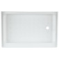 White RV shower pan top view.