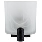 RV Wall Sconce Frosted White Textured Glass Satin Nickel Warm White Light