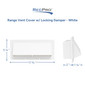 RV Range Vent Cover with Locking Damper White