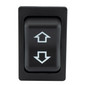 Black RV 40 amp power reversing motor switch for awnings front view.
