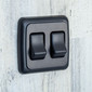 RV Switch SPST  Switch On / Off 2 Gang Bezel 12 Volt