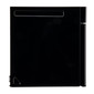 Black 30 inch convection microwave oven side profile.