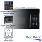 Microwave and convection cooking options. Ample oven capacity 1.1 cubic foot. Child lock safety option.