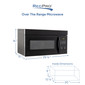 Black 30 inch convection microwave oven measurements.