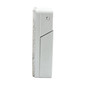 White RV exterior power outlet cover plate side profile.