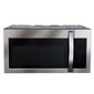 Over the range RV stainless steel 30 inch microwave front view.