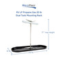 RV LP Propane Gas Dual Tank Mounting Rack