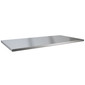 Stainless steel concession counter top.