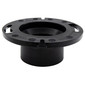 Black RV toilet flange.