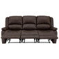 RecPro Charles 80" Triple RV Wall Hugger Recliner Sofa with Drop Down Console