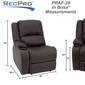 RecPro Charles 29" Powered Left Arm Recliner Modular RV Furniture Reclining Luxury Lounger in Ultrafabrics® Brisa®