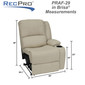 RecPro Charles 29" Powered Right Arm Recliner Modular RV Furniture Reclining Luxury Lounger in Ultrafabrics® Brisa®