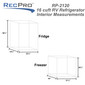 16 cubic foot RV 12 volt stainless refrigerator inside measurements.