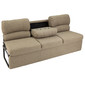 RecPro Charles 62" RV Jackknife Sleeper Sofa with Drop-Down Cupholders in Cloth