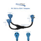 RecPro RV Power Adapter 30A Male to 30A Female Y-Adapter