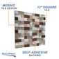 RV Backsplash Sand Mosaic Tile 12" x 12" Peel and Stick