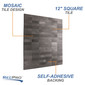 RV Backsplash Gray Slate Tile 12" x 12" Peel and Stick