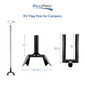 RV Flag Pole Retractable Flag for Campers