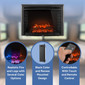 RV Electric Fireplace with Curved Glass 26" (24" Cutout)