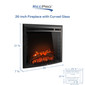 RV Electric Fireplace with Curved Glass 26" (24" Cutout)