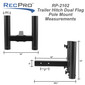 Trailer Hitch Dual Flag Pole Mount for 2" Receiver