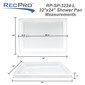 RV Shower Pan 32" x 24" x 5" Left Drain in White