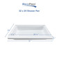 RV Shower Pan 32" x 24" x 5" Left Drain in White