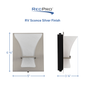 RV Wall Sconce Frosted Glass Silver Finish LED Light