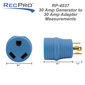 RV 30 Amp Generator Plug Adapter 4 Prong