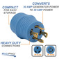 RV 30 Amp Generator Plug Adapter 4 Prong