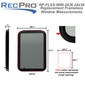 RV Window Frameless 24" W x 36" H 