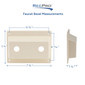 Parchment RV faucet bezel measurements.