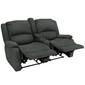RecPro Charles 64" Double RV Wall Hugger Recliner Sofa with Console in Cloth