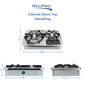 RV Two Burner Gas Cooktop with Hood and Wind Guard