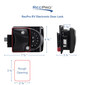 RV Electronic Door Lock with Radial Design Integrated Keypad & Fob