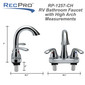 RV Bathroom Faucet with High Arch - Chrome