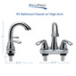 RV Bathroom Faucet with High Arch - Chrome